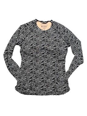 Coolibar Women XS Zebra Rash Guard Swim Shirt UPF 50+ Long Sleeve Sun Protection